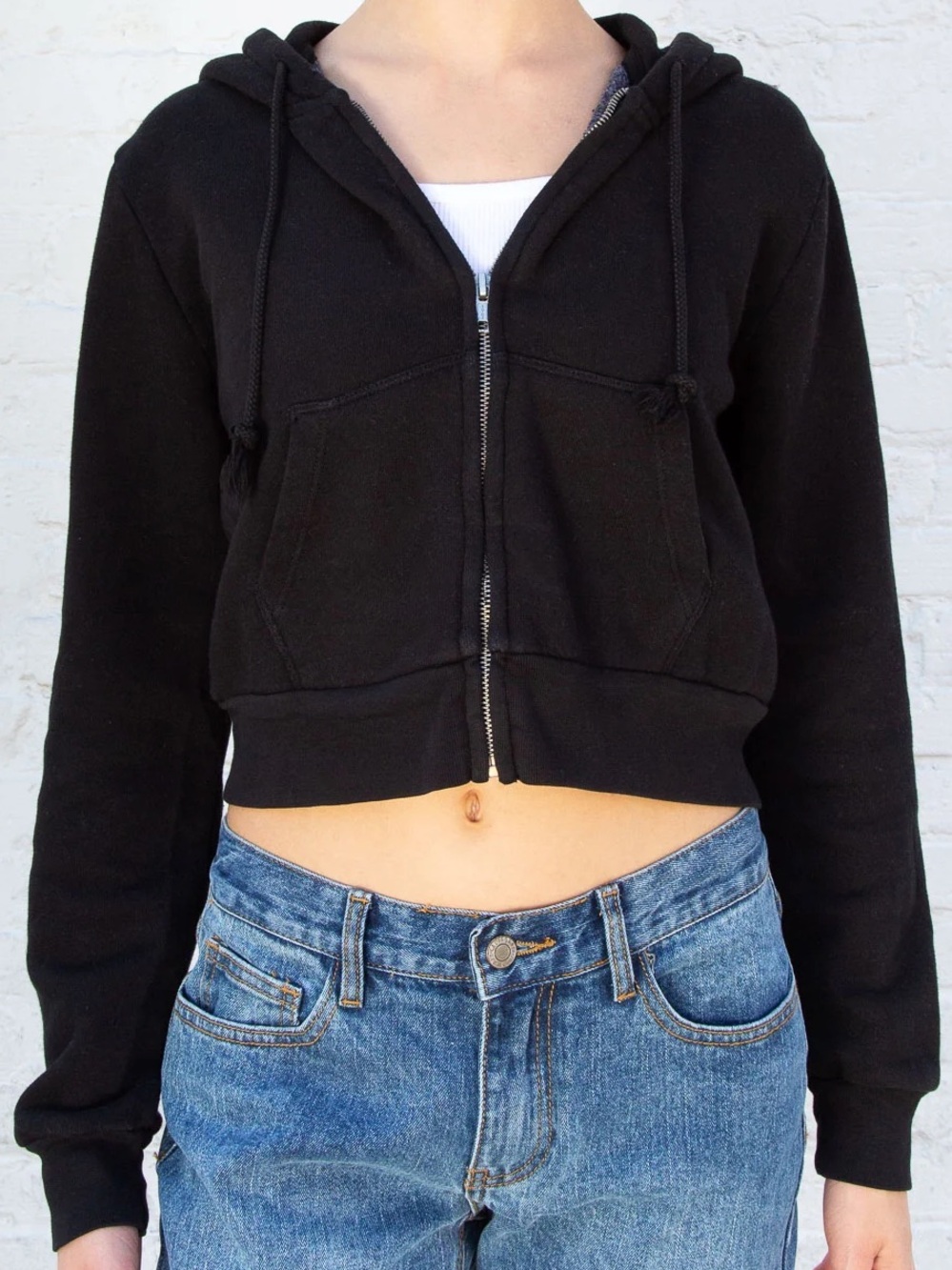 Brandy Melville Crystal Zip-up Hoodie